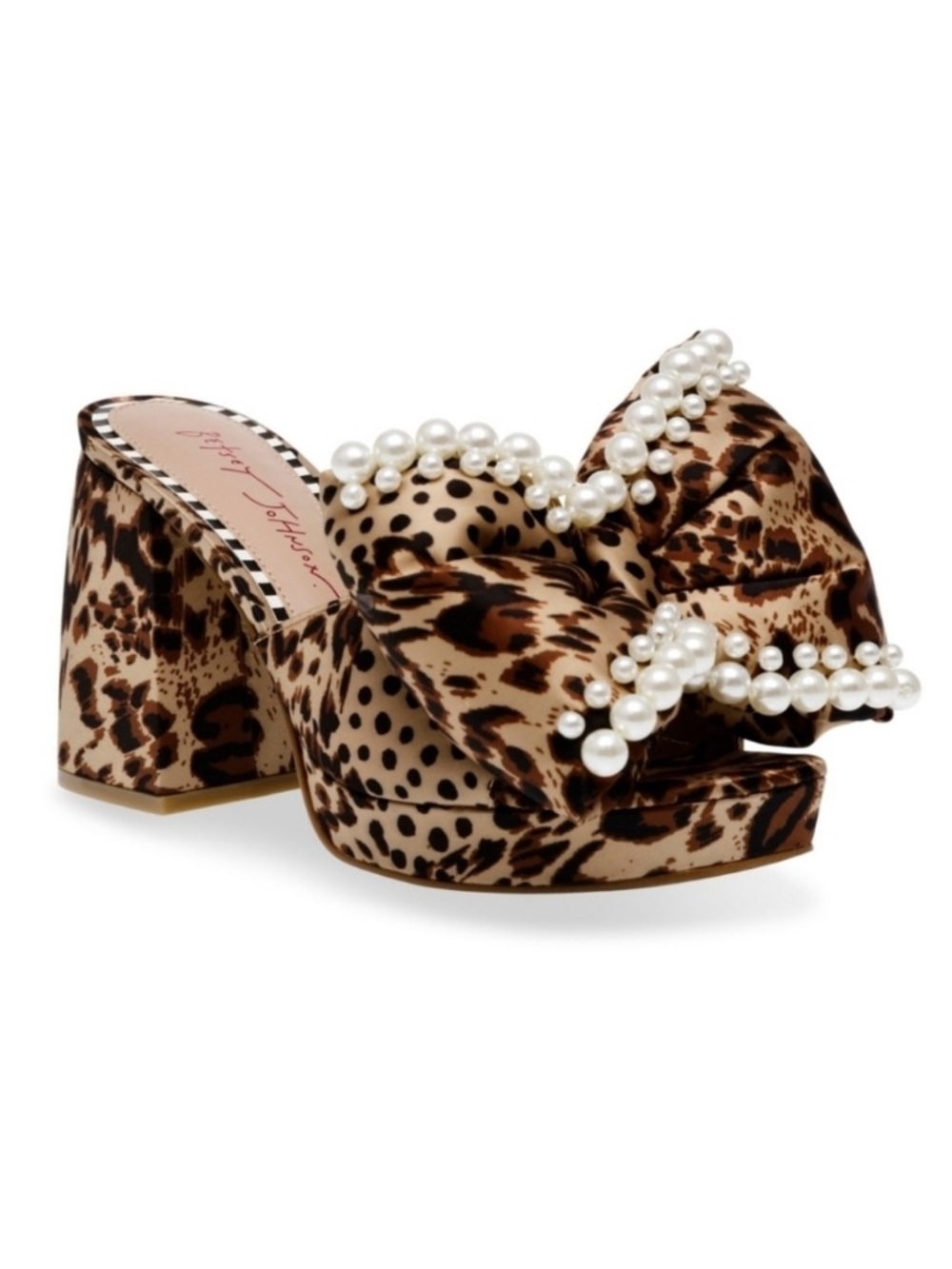 Betsey Johnson Maccie Heeled Sandal in Leopard
